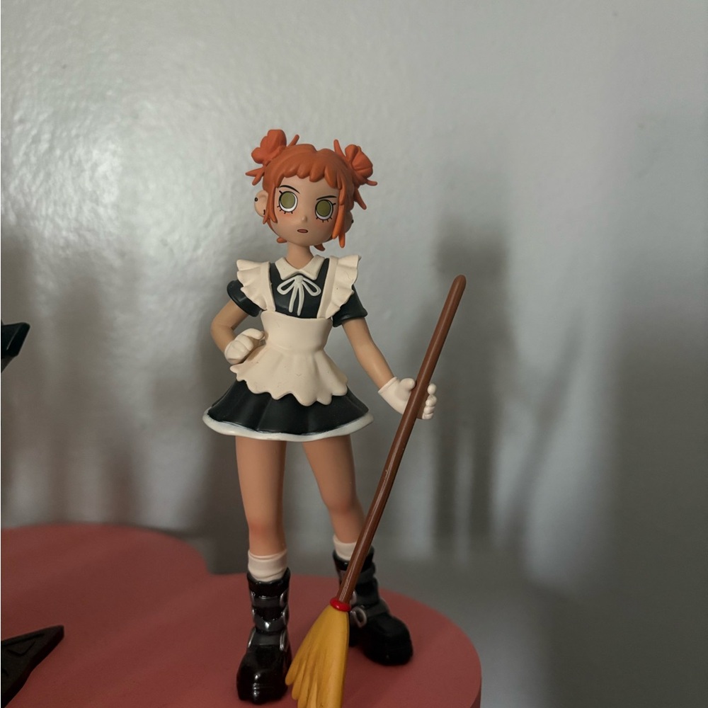 Anime Maid Figurine with Broom